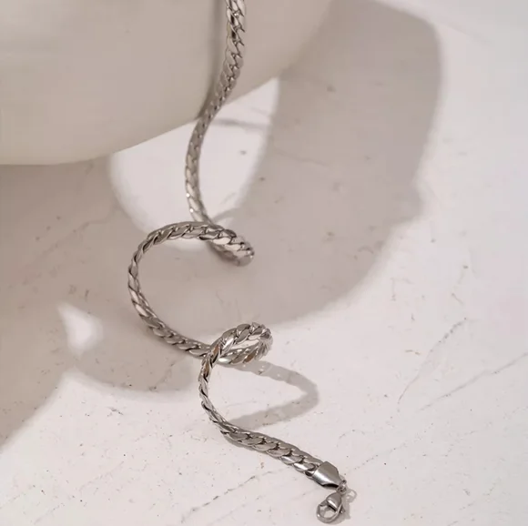 Perfect Silver Choker Chain Necklace - Picture 2 of 6